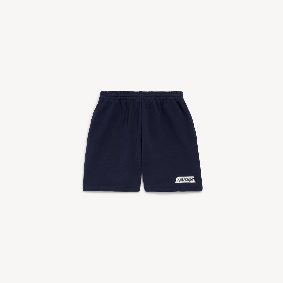 Men's Masking Tape Regular Fit Shorts in Navy 2