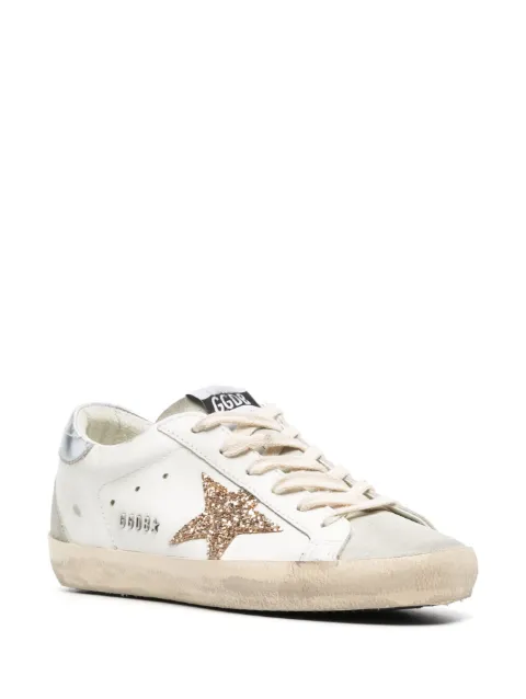 Super-Star trainers with gold glitter star and ice-gray suede inserts 2