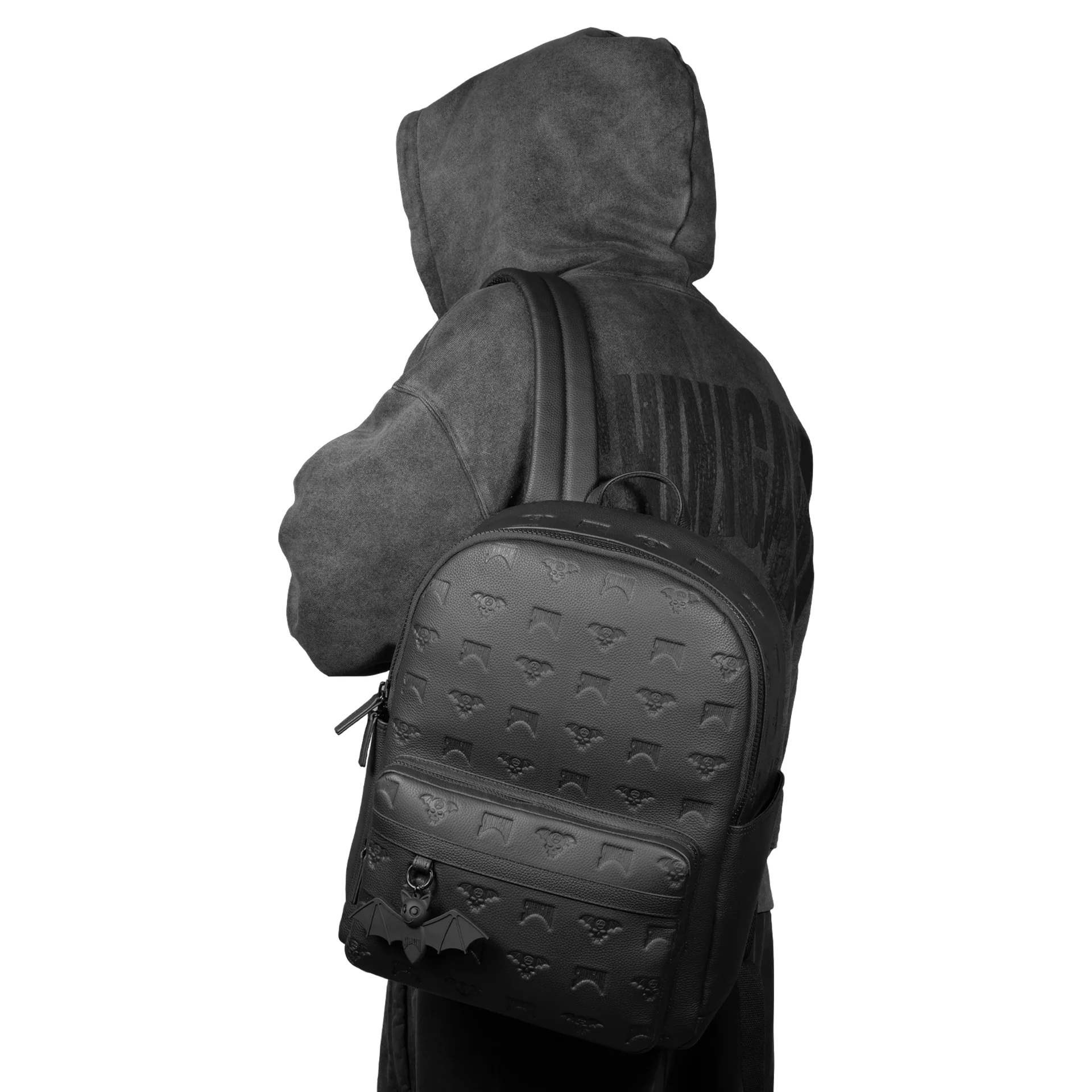 «BEEP THE BAT» LEATHER BACKPACK by SHINIGAMI COUTURE