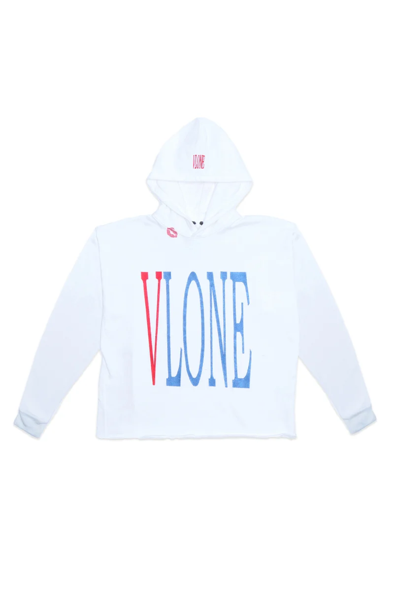 RED LIPSTICK OG EMBROIDERED HOODIE (white) 4