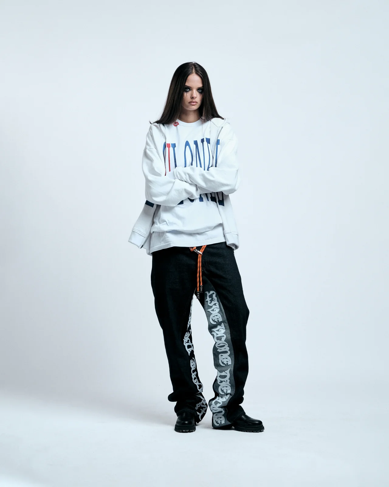 RED LIPSTICK OG EMBROIDERED ZIP-UP HOODIE 3