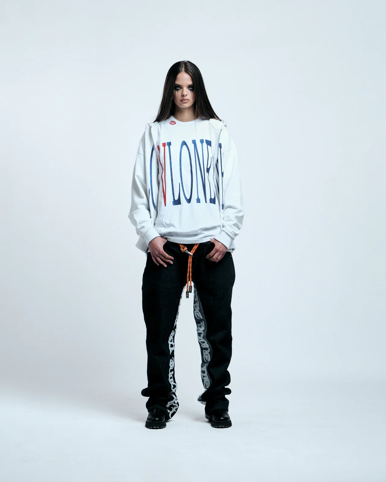 RED LIPSTICK OG EMBROIDERED ZIP-UP HOODIE 4