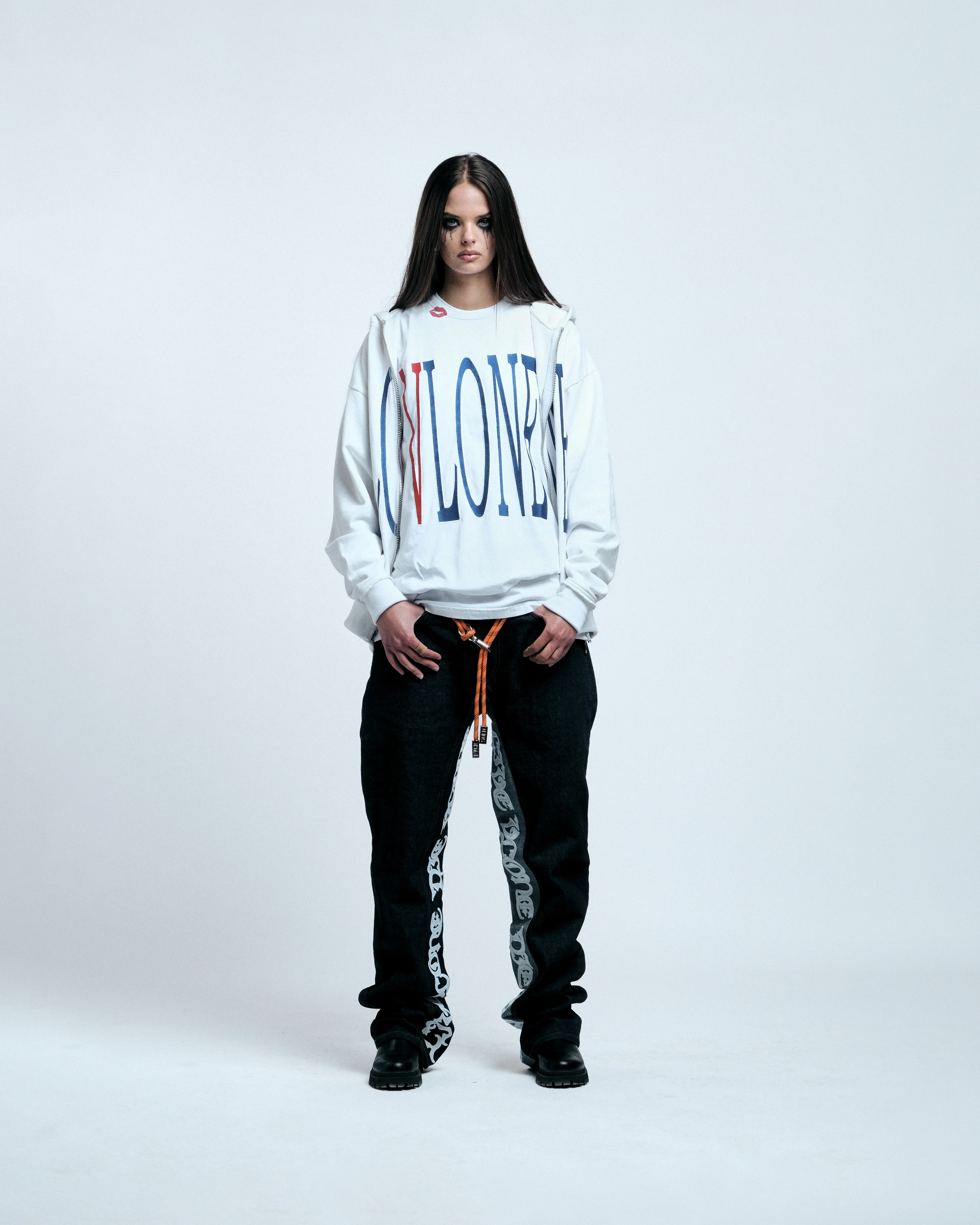 RED LIPSTICK OG EMBROIDERED ZIP-UP HOODIE 12