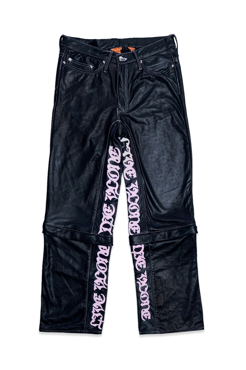 LVDV LEATHER PANTS/SHORTS (Orange V Label) Limited Edition by VLONE