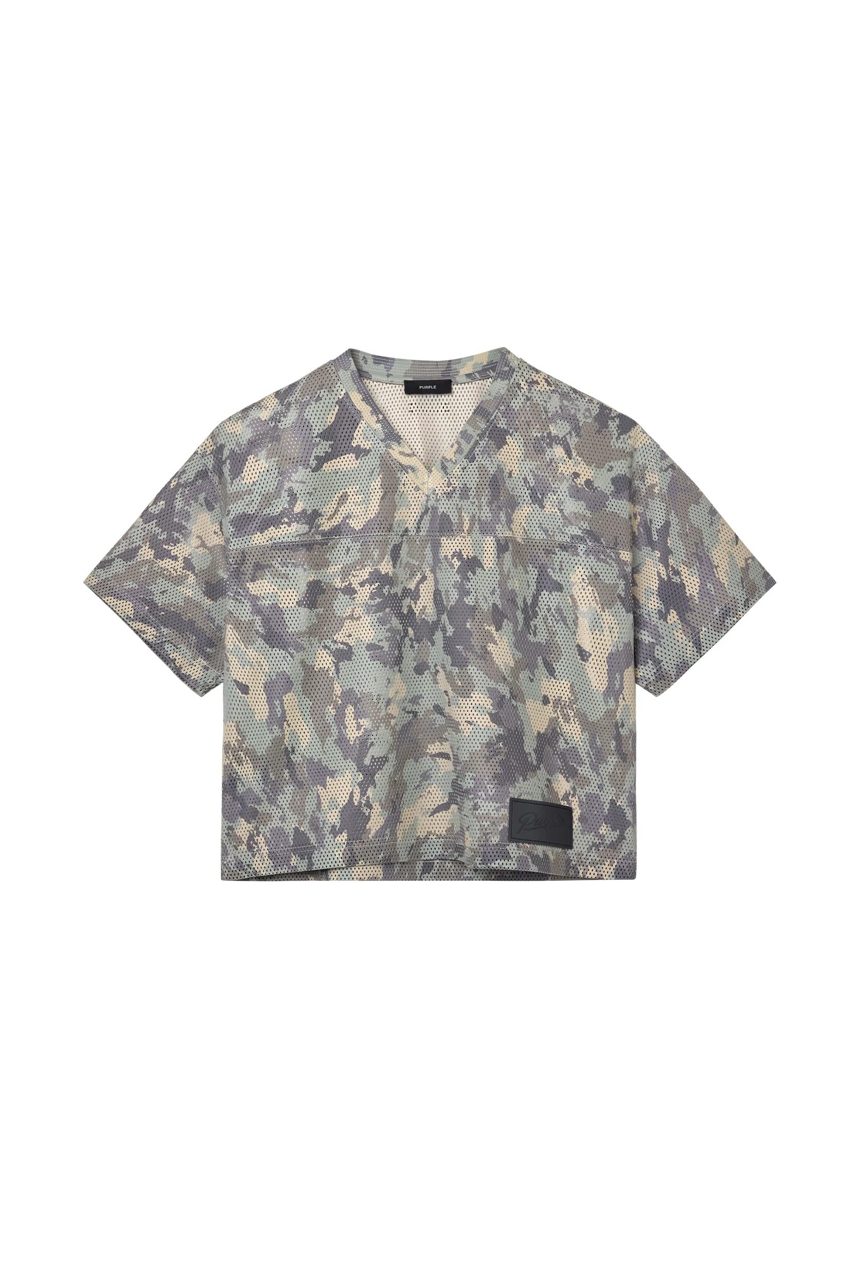 Painted Camo Leather Tee by Purple Brand