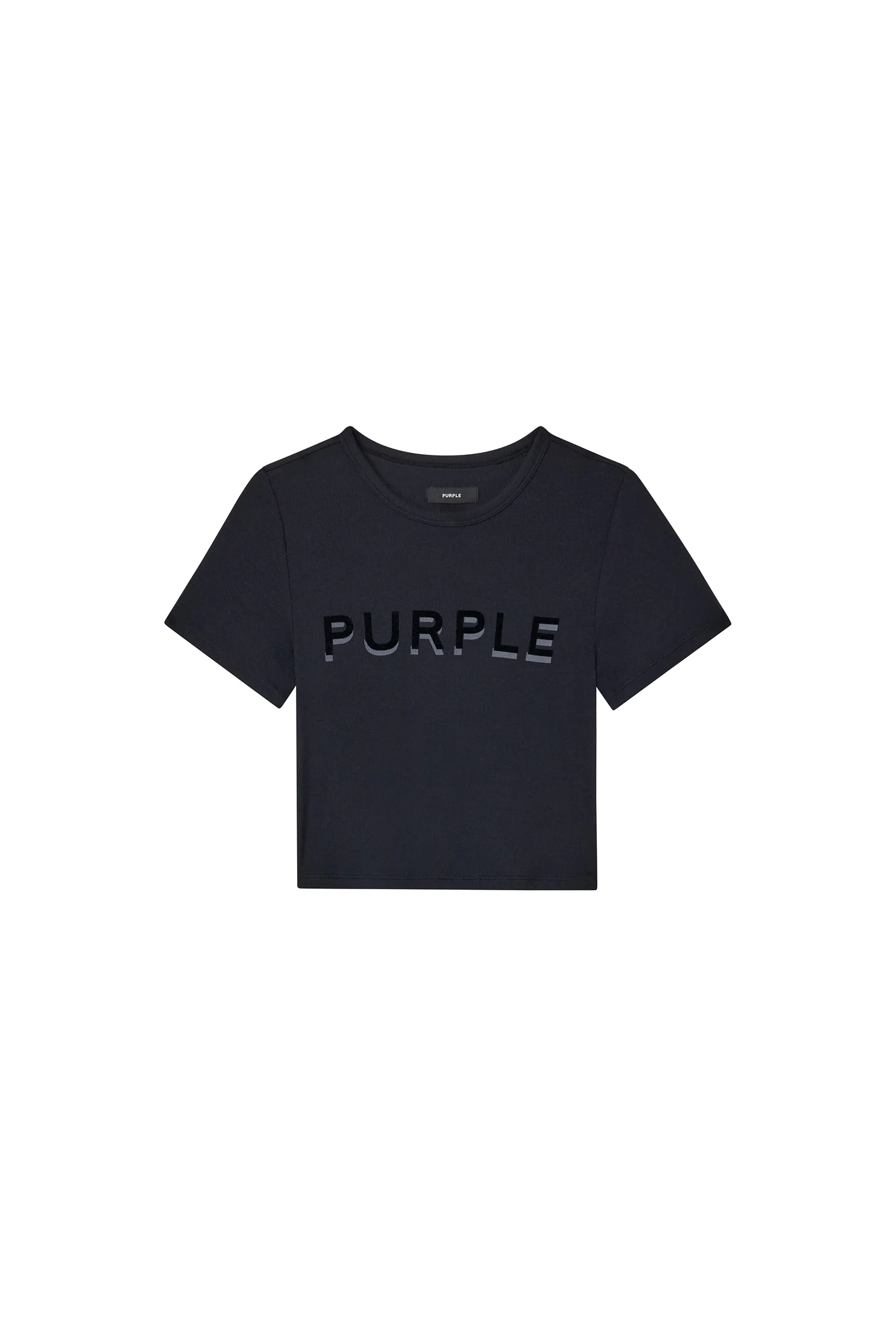 Wordmark Applique Rib Baby Tee by Purple Brand