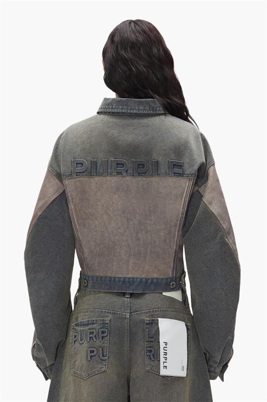 Mixed Denim & Leather Jacket 3