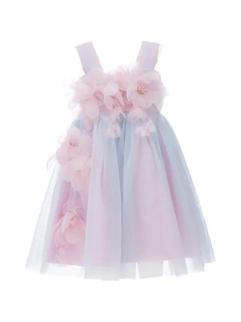 Kyra floral-appliqué dress by Tulleen