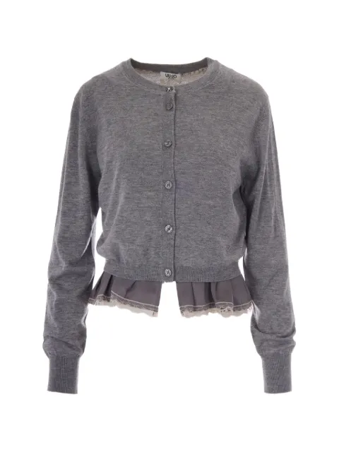lace-trim ruffled cardigan by LIU JO