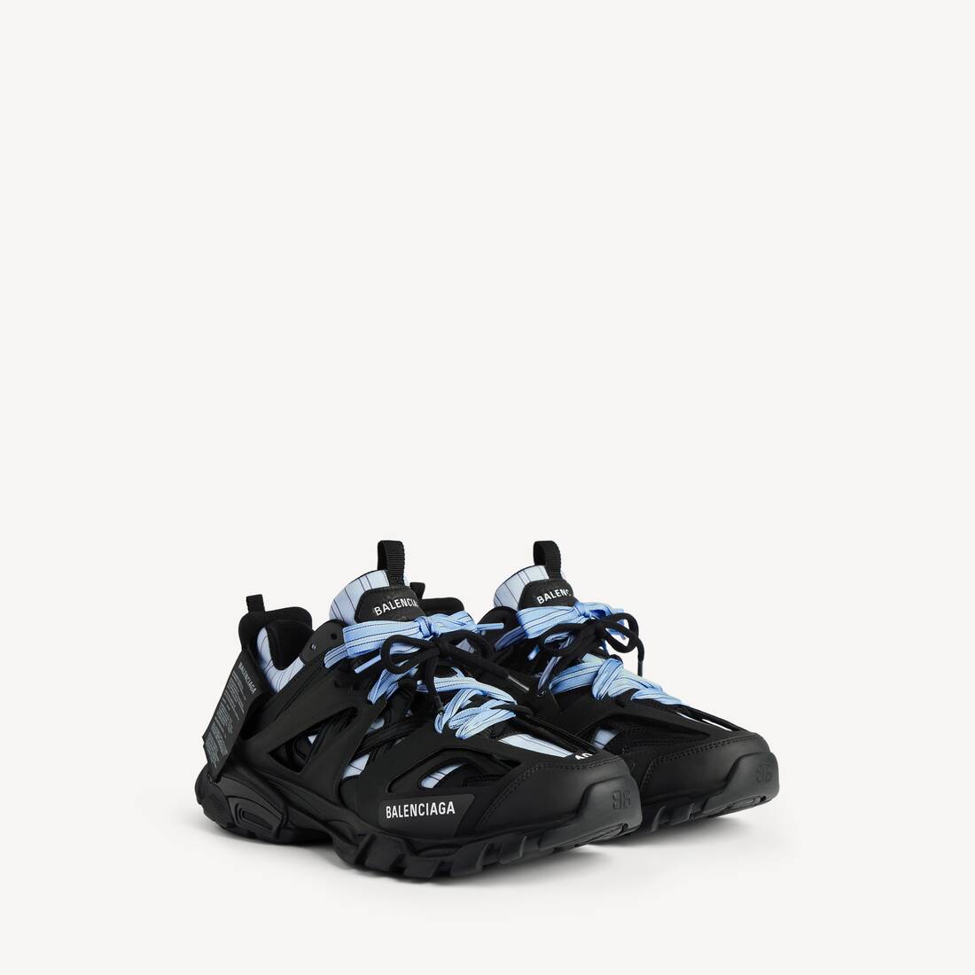 Men's Track Shirt Sneaker in Black/blue 3