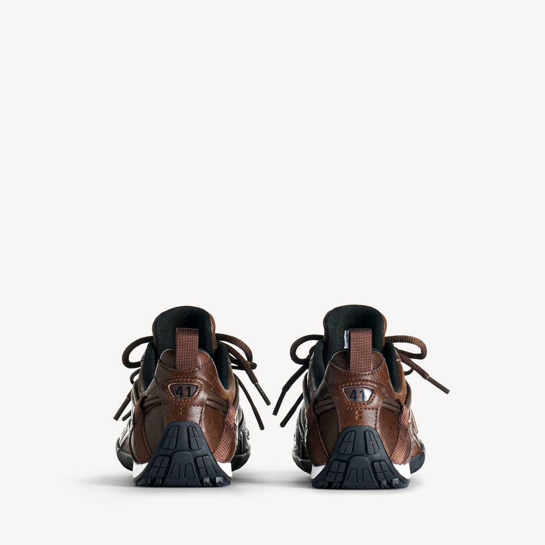 Men's Radar Leather Sneaker in Brown/black 4