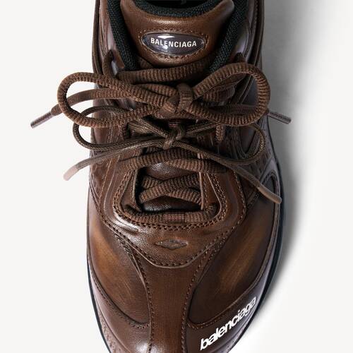 Men's Radar Leather Sneaker in Brown/black 10