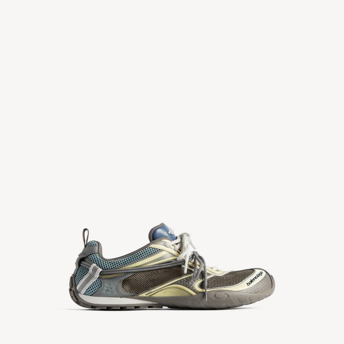 Men's Radar Gradient Lines Sneaker in Brown/blue/yellow/grey 2