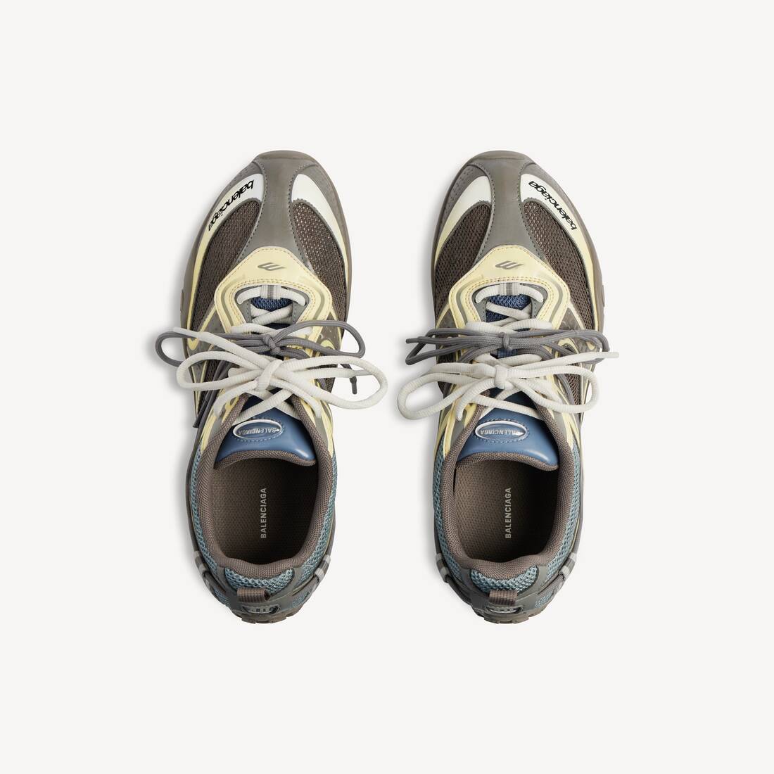 Men's Radar Gradient Lines Sneaker in Brown/blue/yellow/grey 5