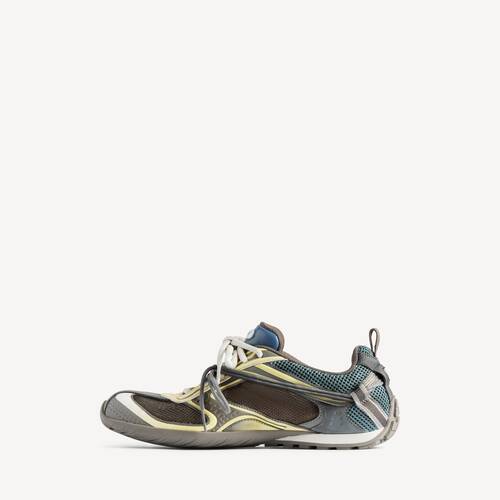 Men's Radar Gradient Lines Sneaker in Brown/blue/yellow/grey 10