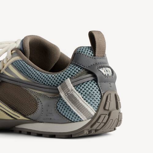 Men's Radar Gradient Lines Sneaker in Brown/blue/yellow/grey 11