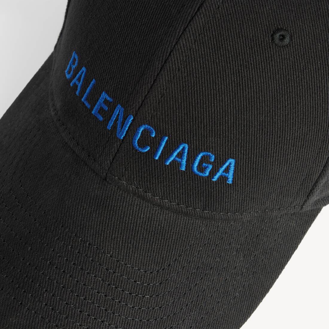 Men's Balenciaga Logo Cap in Black by Balenciaga
