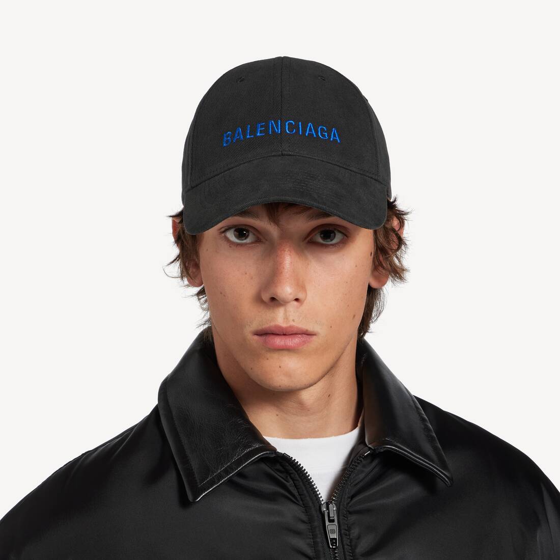 Men's Balenciaga Logo Cap in Black by Balenciaga