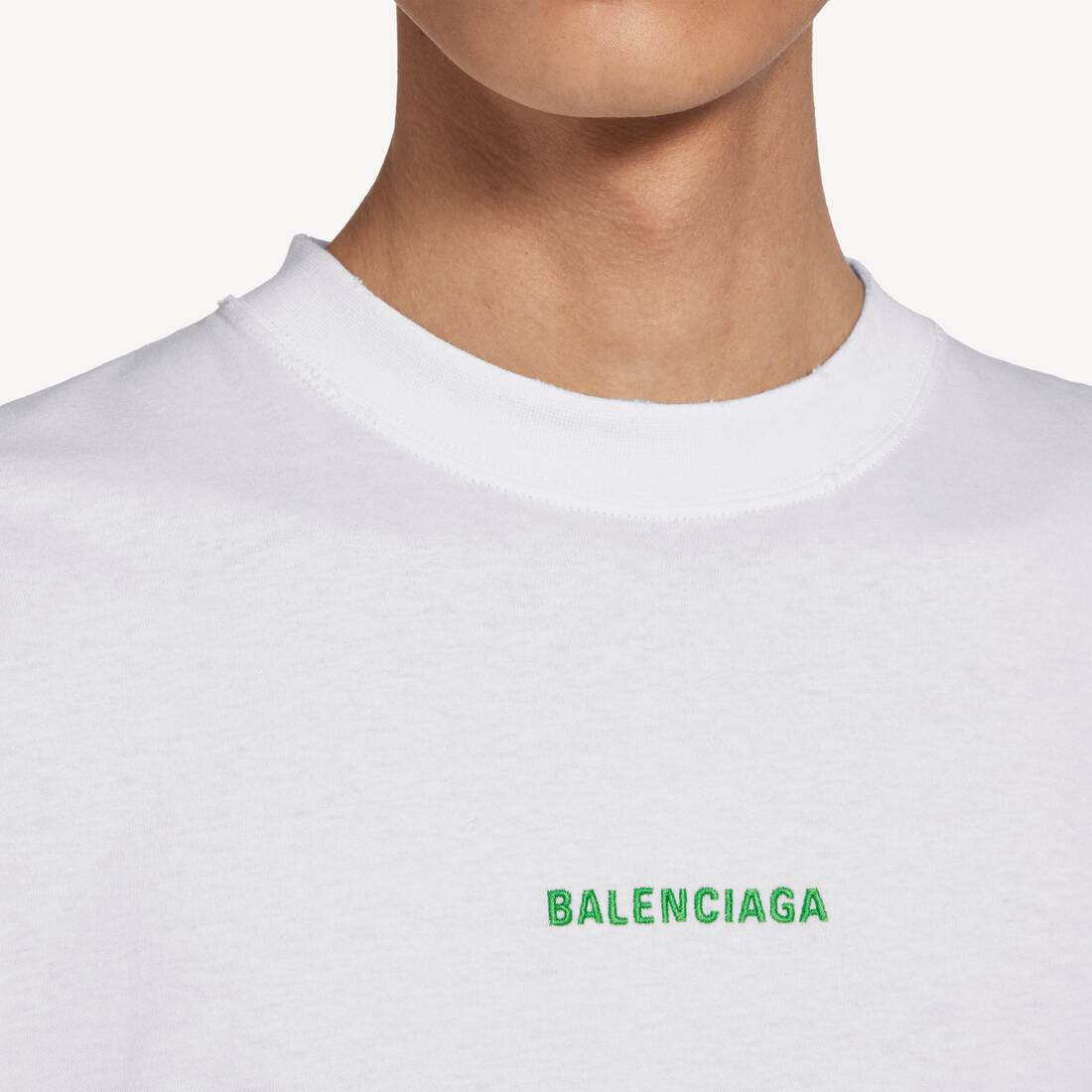 Men's Balenciaga Back Medium Fit T-shirt in White 7