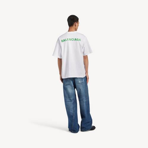 Men's Balenciaga Back Medium Fit T-shirt in White 11