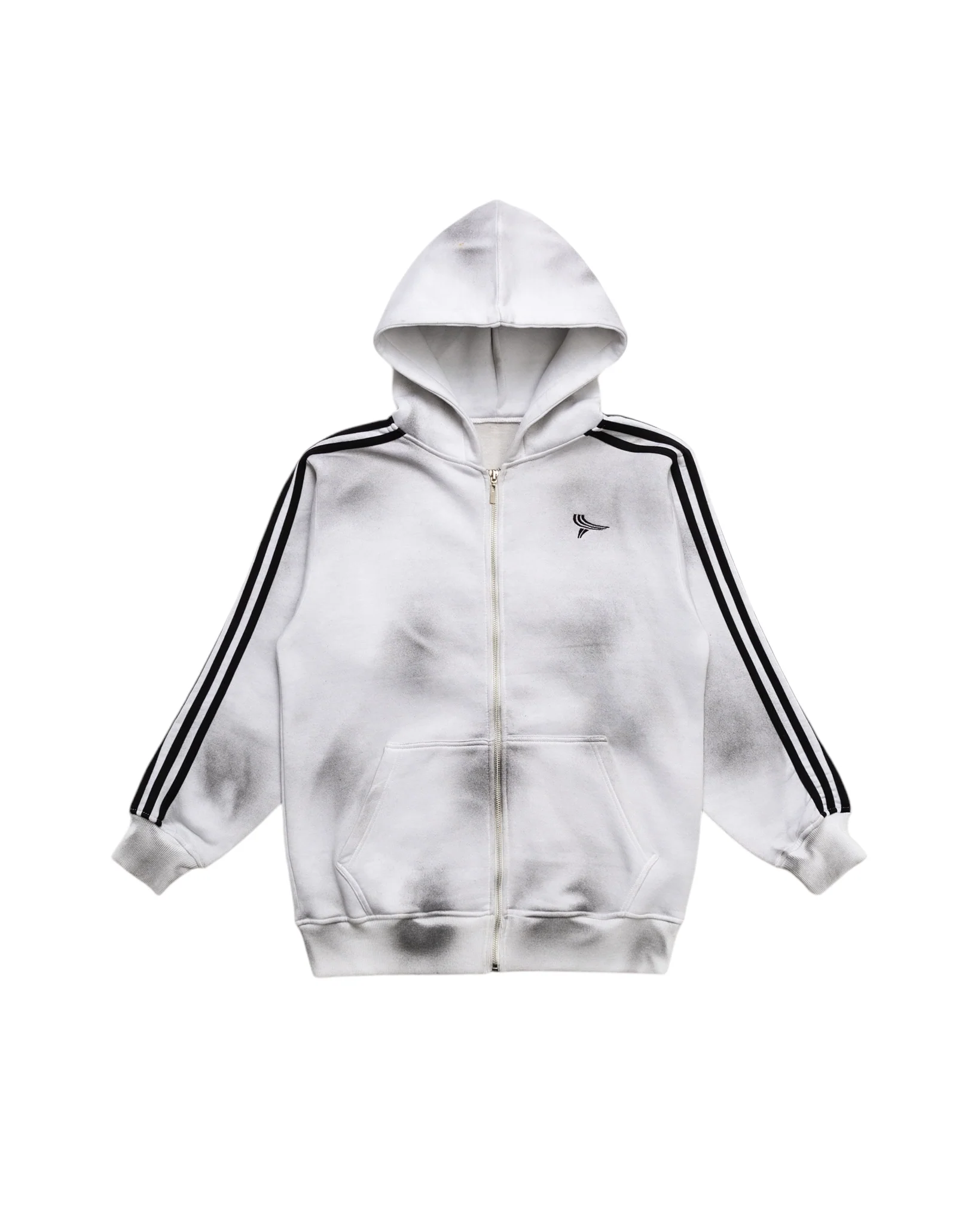 Dirty Wash 5-Stripe Logo Zip-Up by Yori