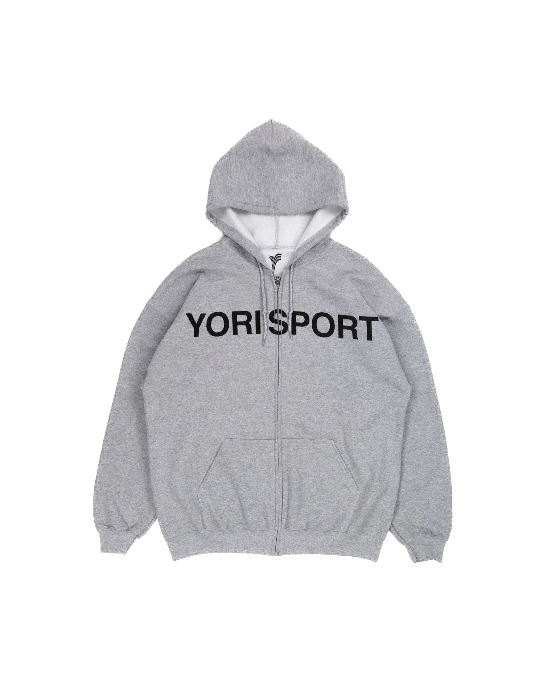 Yori Sport Text Zip-up (Grey/Black) by Yori