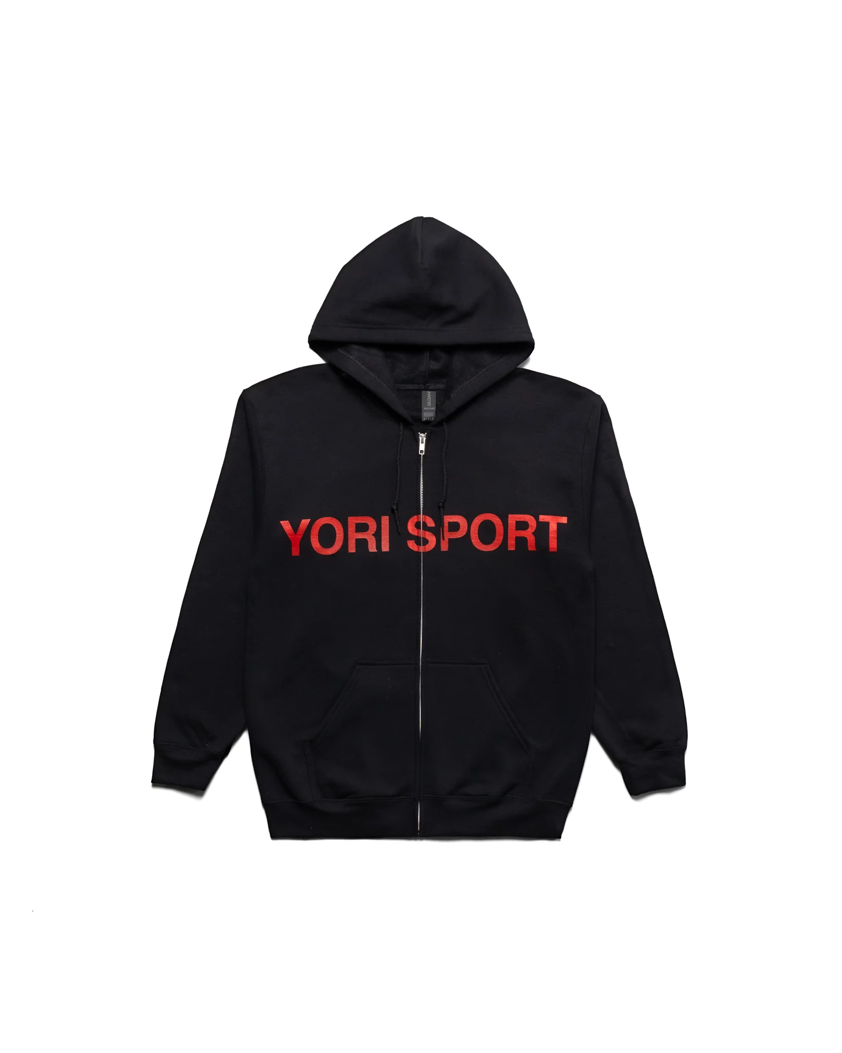 Yori Sport Text Zip-Up (Black/Red) by Yori