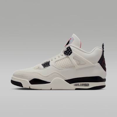 Chaussure Air Jordan 4 Retro « Flight Club » pour homme - Sail/University Red/Noir - Size 3.5 by